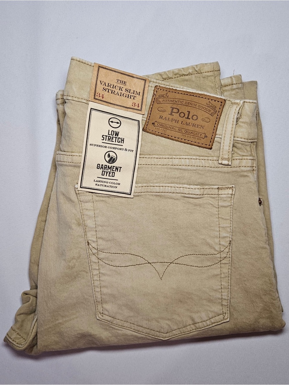 NWT Polo Ralph Lauren Varick Slim Straight Pants 34x34